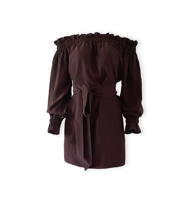 Kitty Off-the-Shoulder Tunic Top | Grenat Bordeaux -  - CRUZ&PEPITA