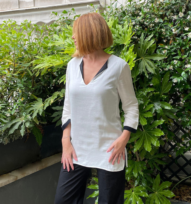 Kai Tunic Top | Swiss White - tunics & tops - CRUZ&PEPITA