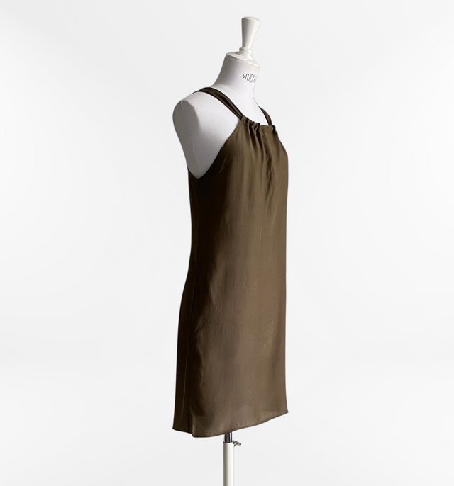 Maya Silk Dress | Olive Soie - All Products - CRUZ&PEPITA