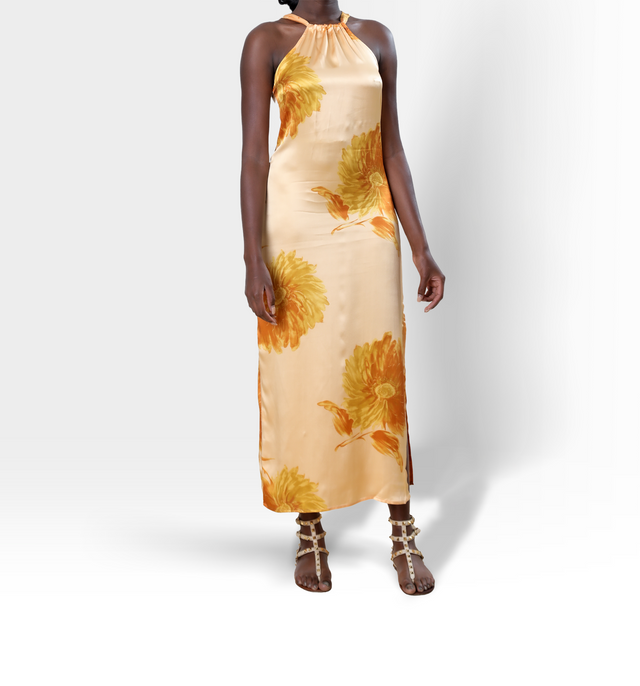 Maya Maxi Silk Dress | Sunflower - All Products - CRUZ&PEPITA