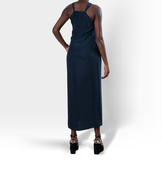 Maya Maxi Silk Dress | Ink Blue - All Products - CRUZ&PEPITA