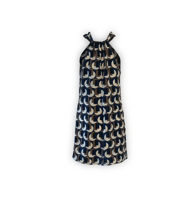 Maya Swing Silk Dress | Blue Retro - dresses - CRUZ&PEPITA