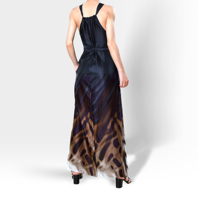 Maya Maxi Silk Dress | Midnight Swirl - All Products - CRUZ&PEPITA