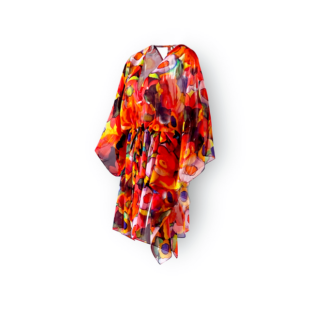 St Maxime Beach Kaftan | Flore Aquarelle -  - CRUZ&PEPITA