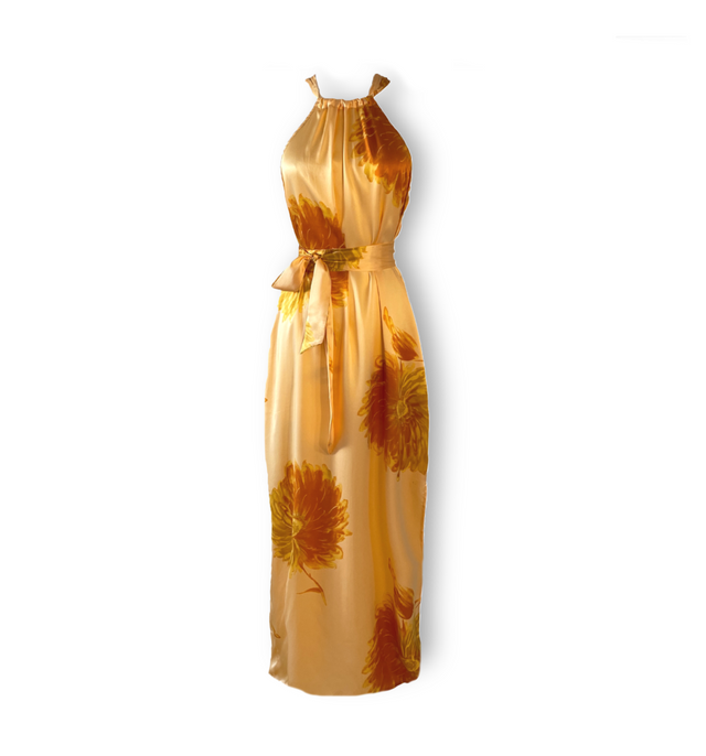 Maya Maxi Silk Dress | Sunflower - All Products - CRUZ&PEPITA