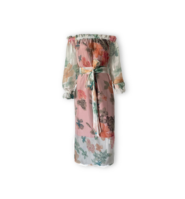 Montserrat Silk Dress | White Garden - All Products - CRUZ&PEPITA