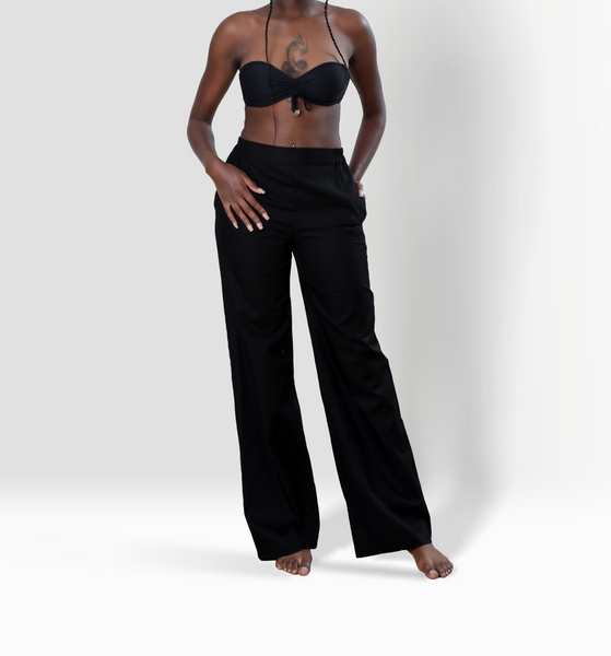 Cayman Beach Pants || Black Subtle Stripe | CRUZ & PEPITA