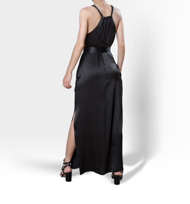 Maya Maxi Silk Dress | Anthracite - dresses - CRUZ&PEPITA