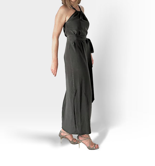 Maya Maxi Silk Dress | Forest Green - All Products - CRUZ&PEPITA