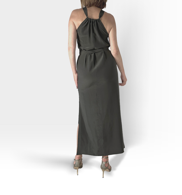 Maya Maxi Silk Dress | Forest Green - All Products - CRUZ&PEPITA