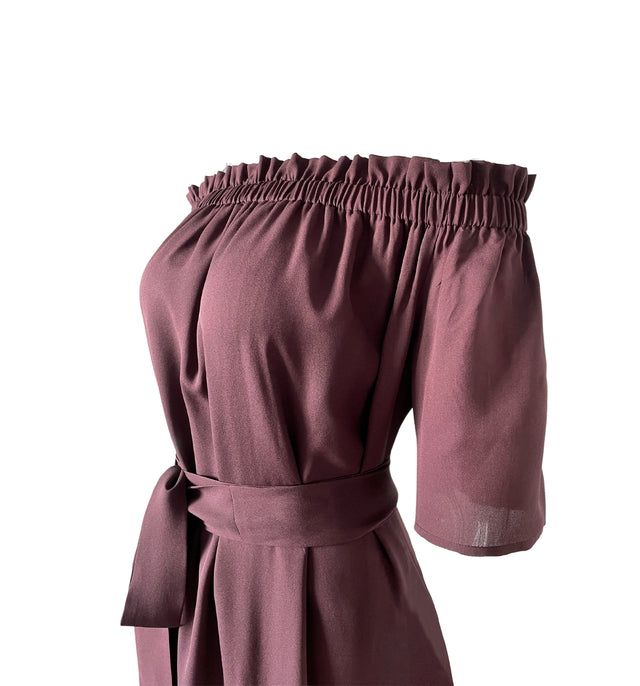 Guadaloupe Silk Dress | Dusty Plum -  - CRUZ&PEPITA