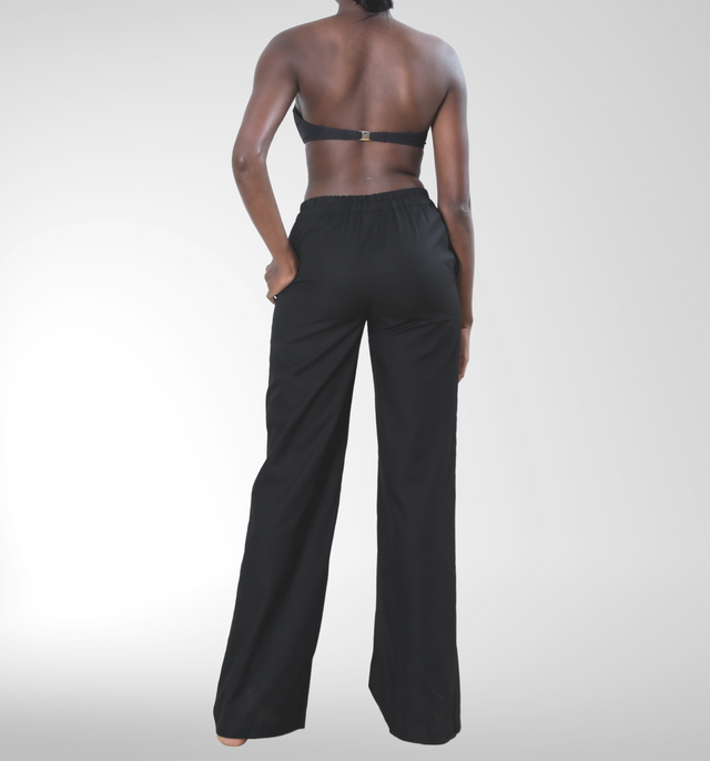 Cayman Beach Pants | Black Subtle Stripe - pants - CRUZ&PEPITA